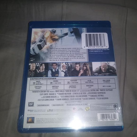 Spanish. Die Hard. Blu-ray (Duro de Matar 4.0) Brand New Sealed - Picture 2 of 2